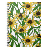 Gelbe Rudbekie auf Weiß Notizblock (Vorderseite)