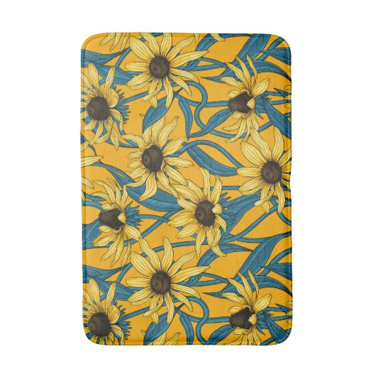 Gelbe Rudbekie Badematte (Vorderseite Vertikal)