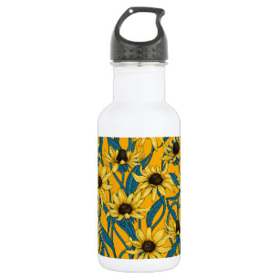Gelbe Rudbekie Edelstahlflasche