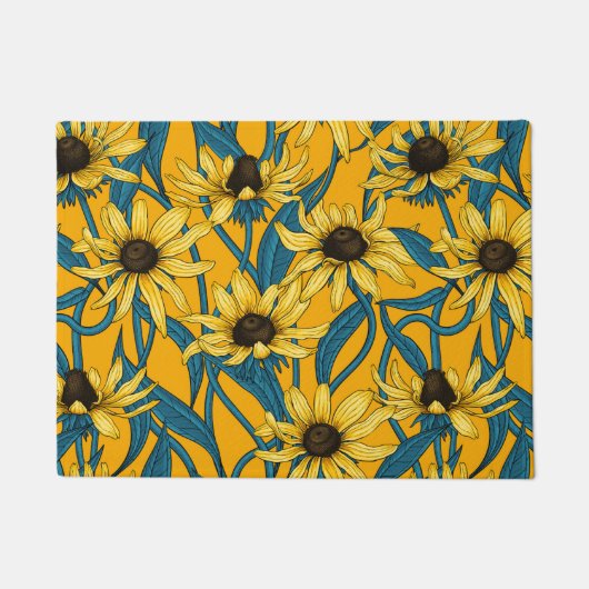 Gelbe Rudbekie Fußmatte (Vorderseite)