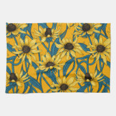 Gelbe Rudbekie Geschirrtuch (Horizontal)