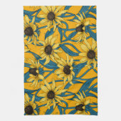 Gelbe Rudbekie Geschirrtuch (Vertikal)