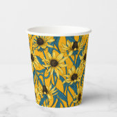 Gelbe Rudbekie Pappbecher (Rückseite)