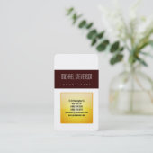 Gelbe, runde, vertikale Visitenkarte (Stehend Vorderseite)