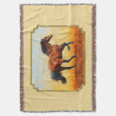 Gelbe Running Bay Horse Decke (Vorderseite Vertikal)