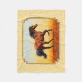 Gelbe Running Bay Horse Fleecedecke (Vorderseite)