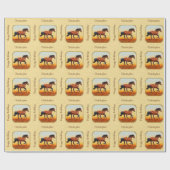 Gelbe Running Bay Horse Geschenkpapier (Flach)
