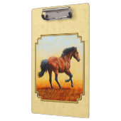 Gelbe Running Bay Horse Klemmbrett (Links)