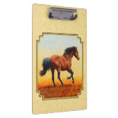 Gelbe Running Bay Horse Klemmbrett (Rechts)