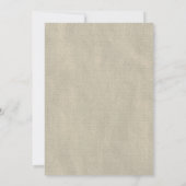 Gelbe Rustikale Burlap Bridal Dusche Einladungen (Rückseite)