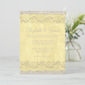 Gelbe Rustikale Hochzeit Einladungen (Stehend Vorderseite)