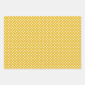 Gelbe Rustikale Hummeln-Punkte und -Streifen Geschenkpapier Set (Vorderseite 2)