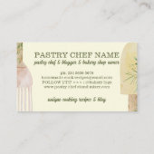 Gelbe Rustikale Konditorei Visitenkarte (Rückseite)