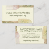 Gelbe Rustikale Konditorei Visitenkarte (Vorne/Hinten)