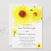 *~* Gelbe Rustikale Sonnenblumenlandschaft Hochzei Einladung (Rückseite)