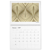 Gelbe Sammlung Abstrakte Fraktale 2026 Kalender (Feb 2027)