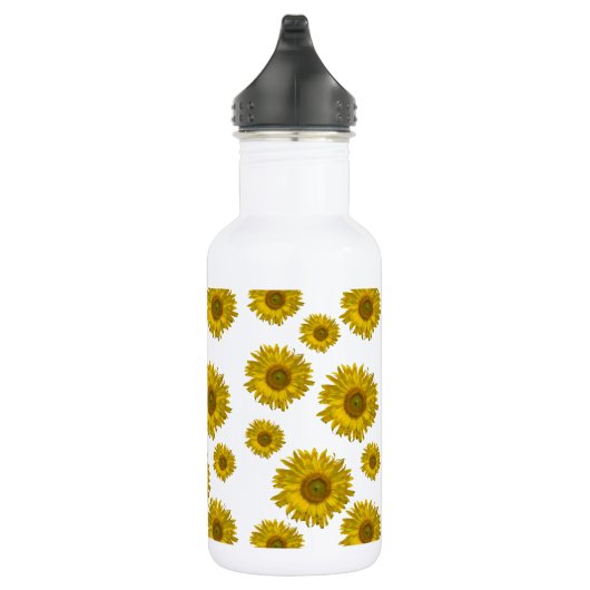 Gelbe Scatter-Sonnenblumen Edelstahlflasche (Rechts)