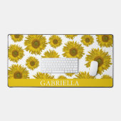 Gelbe Scatter-Sonnenblumen Schreibtischunterlage (Tastatur & Maus)