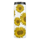 Gelbe Scatter-Sonnenblumen Thermosbecher (Rückseite)