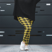 Gelbe Schachbretter Leggings