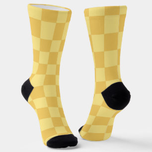 Gelbe Schachbrettmuster Socken