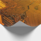 gelbe Schaltungsbrett-Computer-Chip-Motte Geschenkpapier (Ecke)