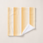 Gelbe Schattenstreifen Badhandtuch Set (Waschlappen)