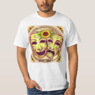 Gelbe Schauspielermasken T-Shirt