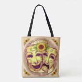 Gelbe Schauspielermasken Tasche (Rückseite)