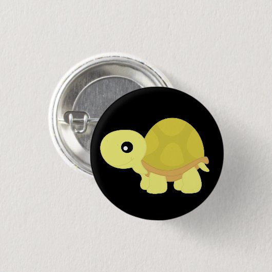 Gelbe Schildkröte Button (Vorne & Hinten)