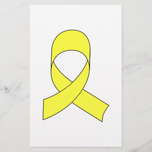 Gelbe Schleife Zeichnend Briefpapier (Vorderseite)