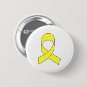 Gelbe Schleife Zeichnend Button (Vorne & Hinten)