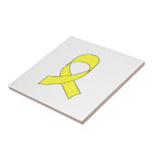 Gelbe Schleife Zeichnend Fliese (Seite)