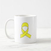 Gelbe Schleife Zeichnend Kaffeetasse (Links)