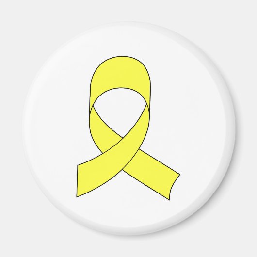 Gelbe Schleife Zeichnend Magnet (Vorne)