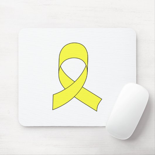 Gelbe Schleife Zeichnend Mousepad (Mit Mouse)