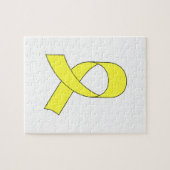 Gelbe Schleife Zeichnend Puzzle (Horizontal)