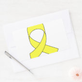 Gelbe Schleife Zeichnend Rechteckiger Aufkleber (Umschlag)