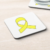 Gelbe Schleife Zeichnend Untersetzer (Linke Seite)