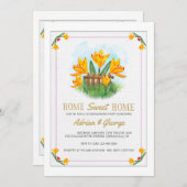 Gelbe Schleimhäute Einladung (Vorne/Hinten)