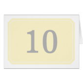Gelbe schlicht elegante Tischnummer (Vorderseite (Horizontal))
