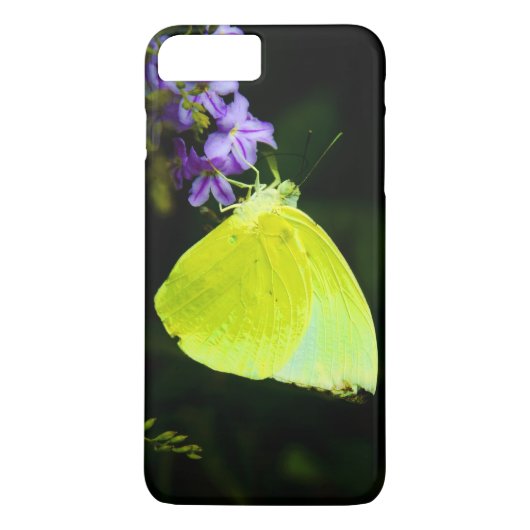 Gelbe Schmetterling auf Lila Blume Case-Mate iPhone Hülle (Rückseite)