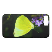Gelbe Schmetterling auf Lila Blume Case-Mate iPhone Hülle (Rückseite (Horizontal))