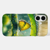 Gelbe Schmetterling in einer Regendusche Case-Mate iPhone Hülle (Rückseite (Horizontal))