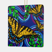 Gelbe Schmetterling-Keramik Keramikornament (Links)