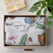 Gelbe Schmetterling Morning Glory Blumen Decoupage Seidenpapier (Geschenk)