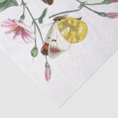 Gelbe Schmetterling Morning Glory Blumen Decoupage Seidenpapier (Detail)