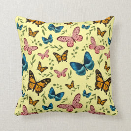 Gelbe Schmetterling-Muster Kissen