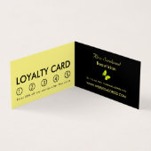 Gelbe Schmetterlinge, Beautician, Treuekarte, Visitenkarten (Innenseite)