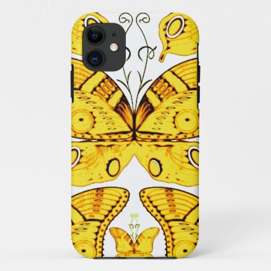 Gelbe Schmetterlinge Case-Mate iPhone Hülle (Rückseite)